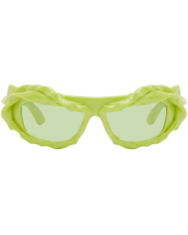 OTTOLINGER Green Twisted Sunglasses Acid
