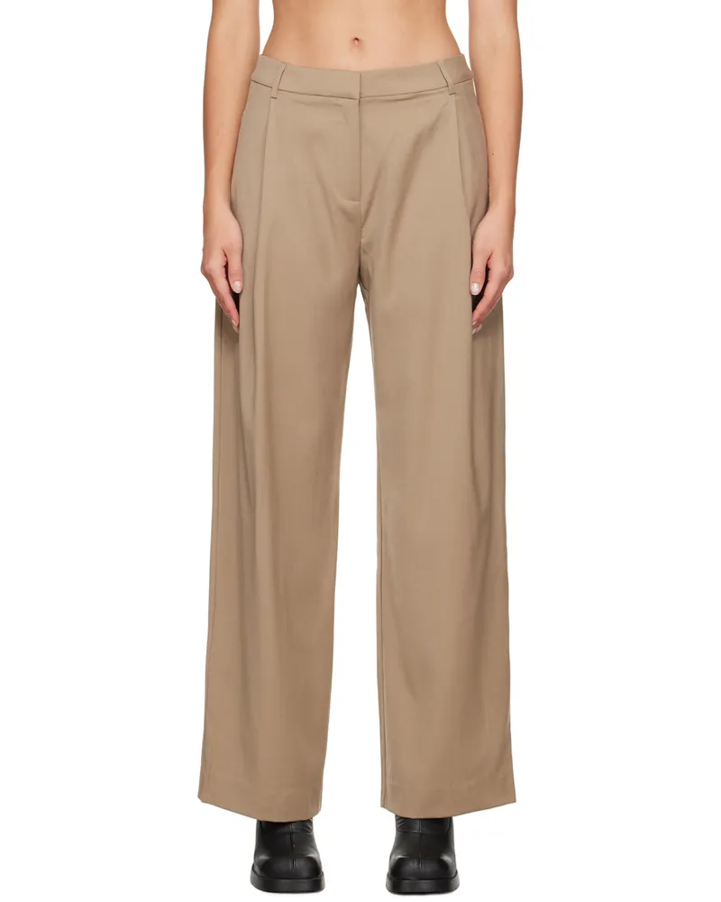 Wynn Hamlyn Tan Lana Trousers Tan
