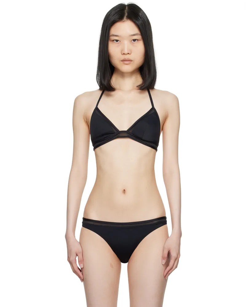 La Perla Black Paneled Bikini Top 001