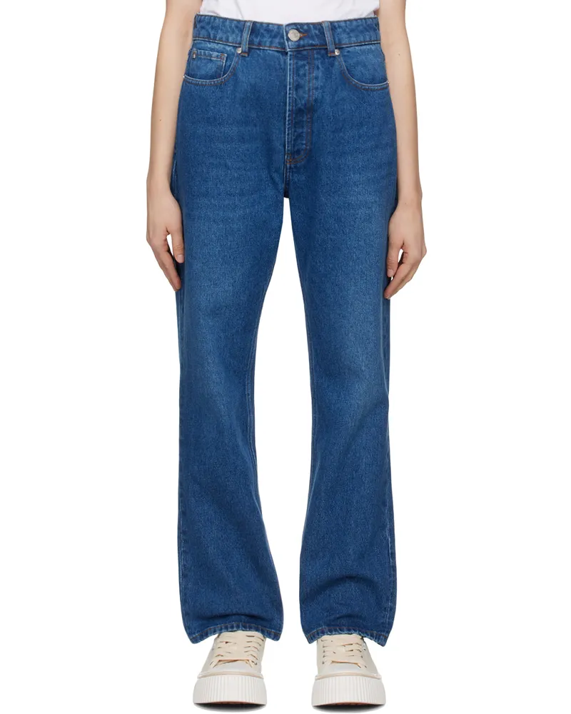AMI Paris Blue Low-Rise Jeans Used