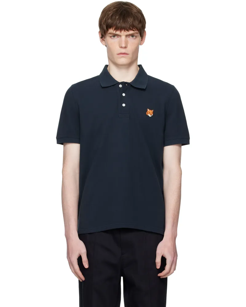 Kitsuné Navy Fox Head Patch Regular Polo 0413