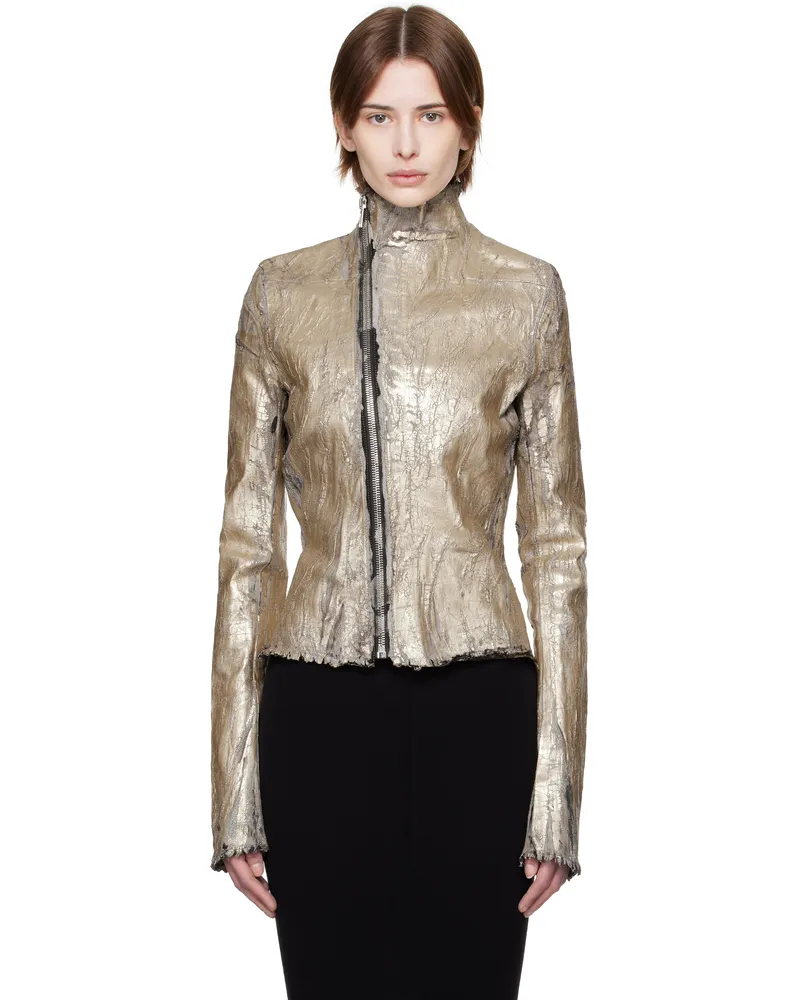 Rick Owens Gold Hollywood Gary Denim Jacket 02