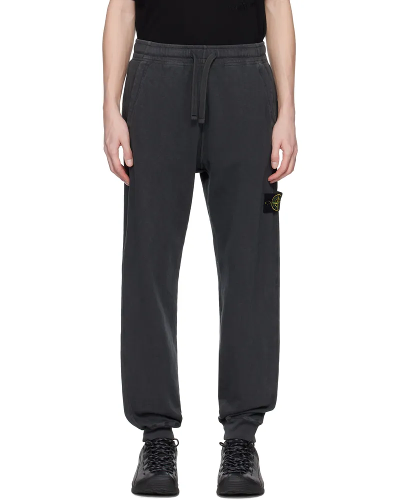 Stone Island Gray Malfilé Fleece Old Effect Sweatpants V0165