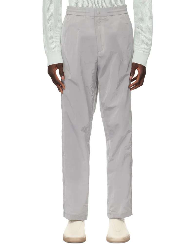 SOLID HOMME Gray Extension Trousers 327g