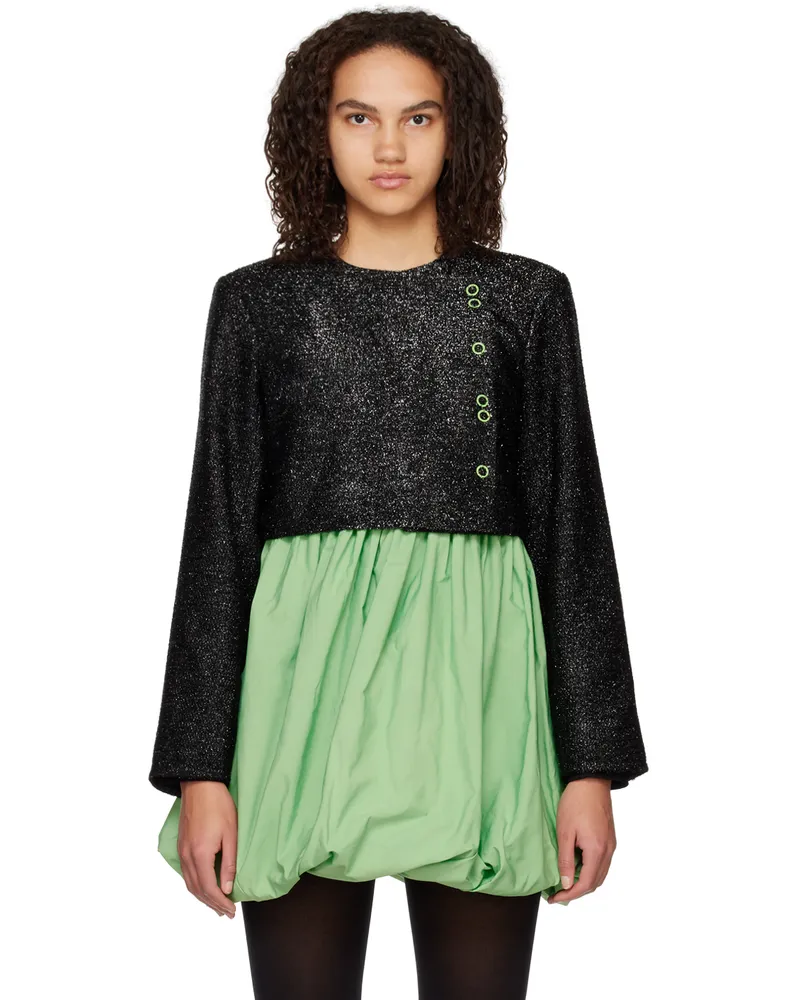 Ganni Black Sparkle Blazer 099