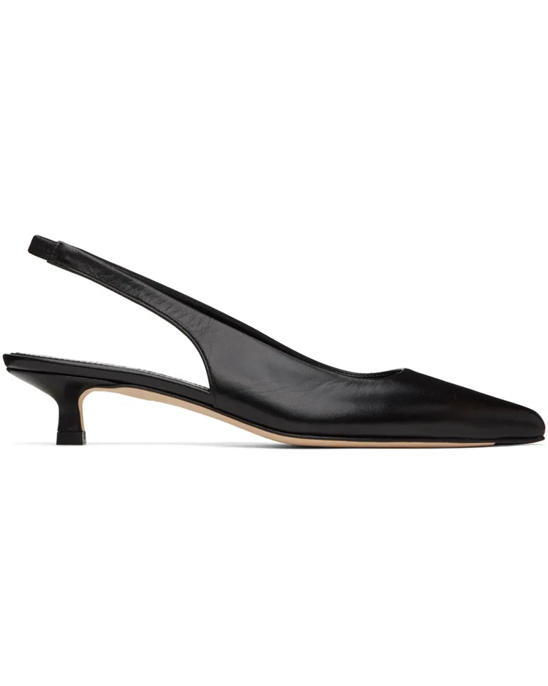 aeyde Black Valerie Slingback Heels Black