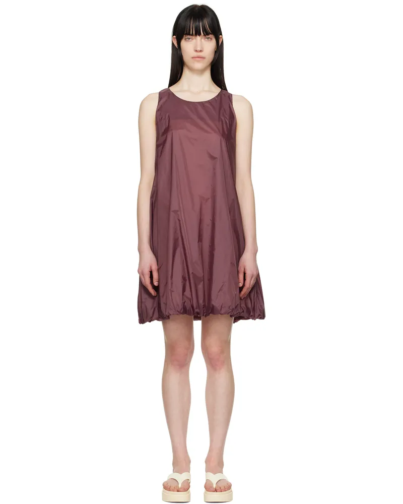 AMOMENTO Purple Nylon Volume Minidress Purple