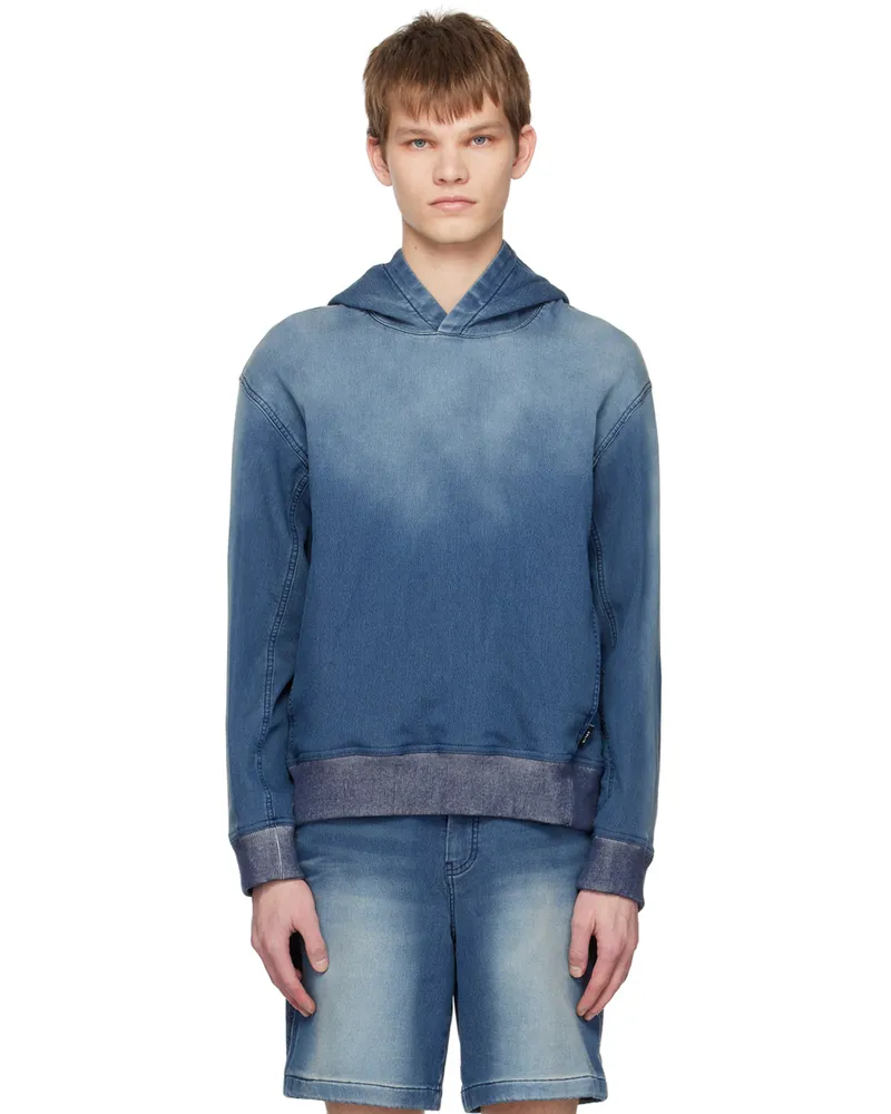 SOLID HOMME Blue Gradient Hoodie 751l