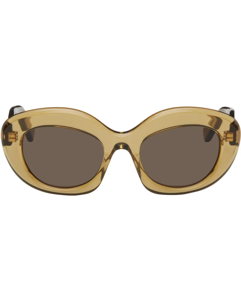 Loewe Khaki Dawn Sunglasses Shiny