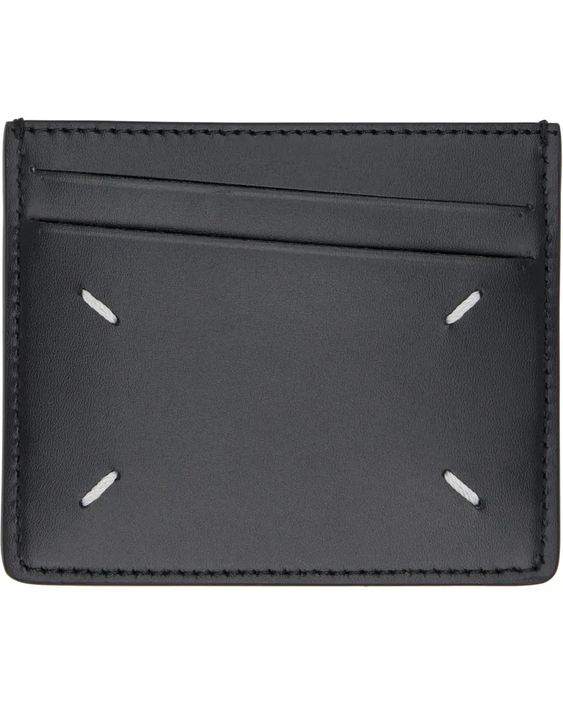 Maison Margiela Black Leather Card Holder T8013