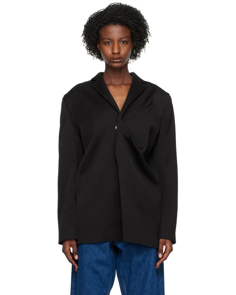 Bianca Saunders Black Pinched Blazer Black