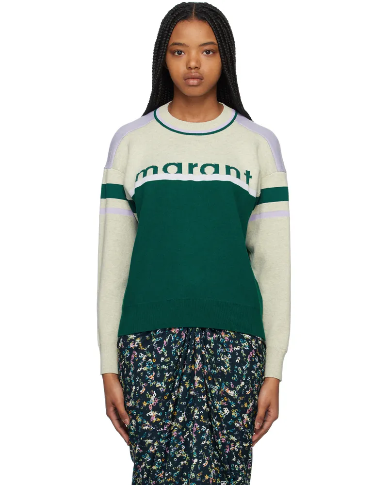 Étoile Isabel Marant Green & Beige Carry Sweatshirt 60ed