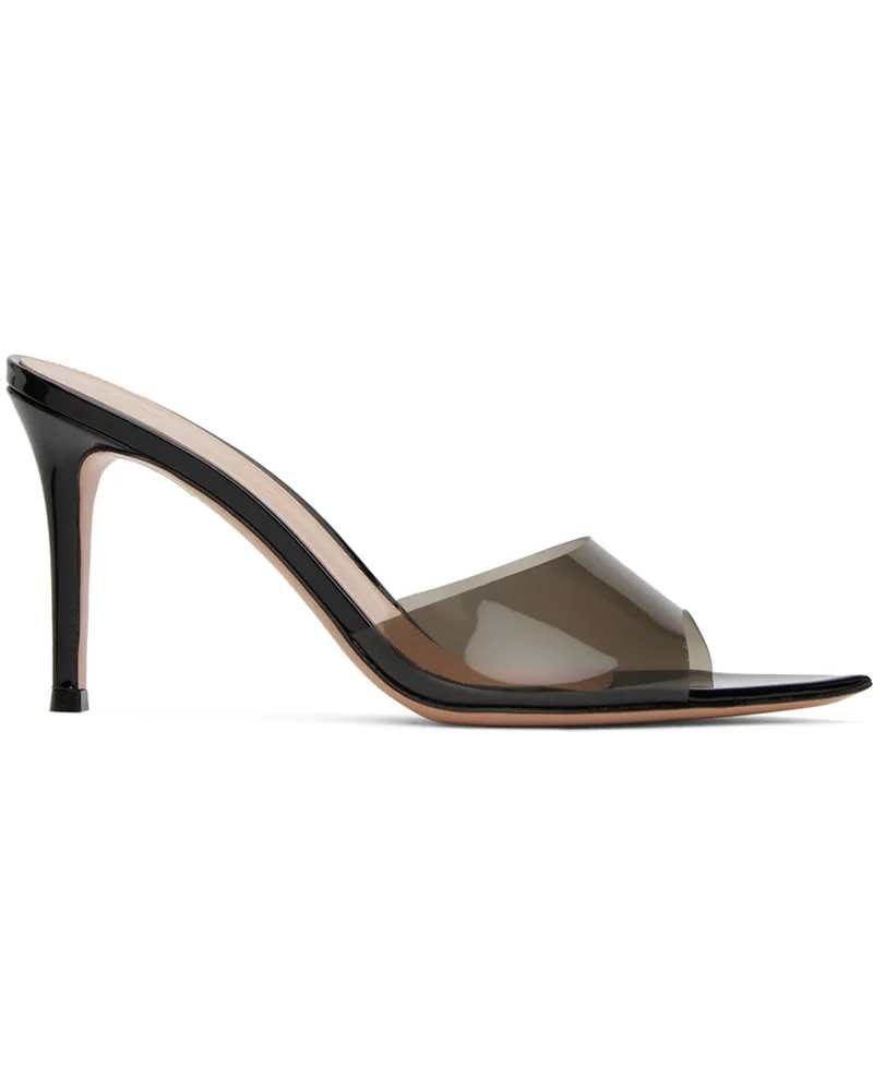 Gianvito Rossi Black Elle 85 Mules Fume'+black