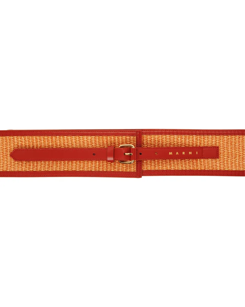 Marni Orange High-Waist Belt Zo709