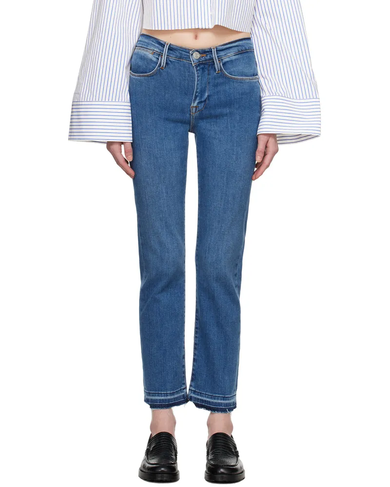 Frame Denim Blue 'Le High Straight' Jeans Samson