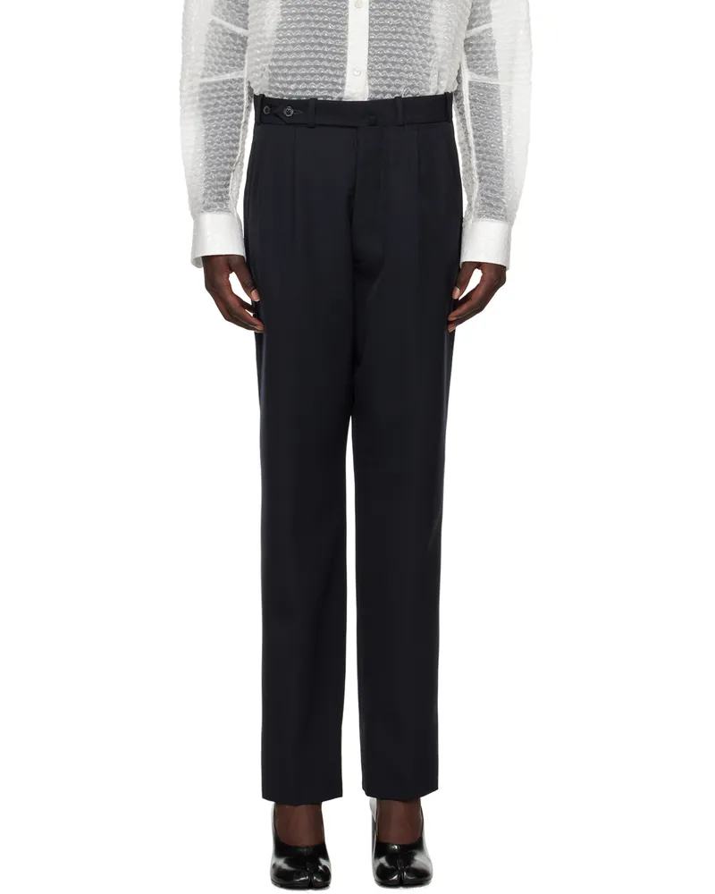 Maison Margiela Navy Virgin Wool Trousers 510