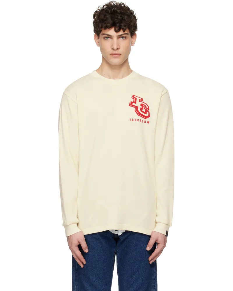 ICECREAM Off-White 'Ice Cream' Waffle L/S T-shirt Off-white