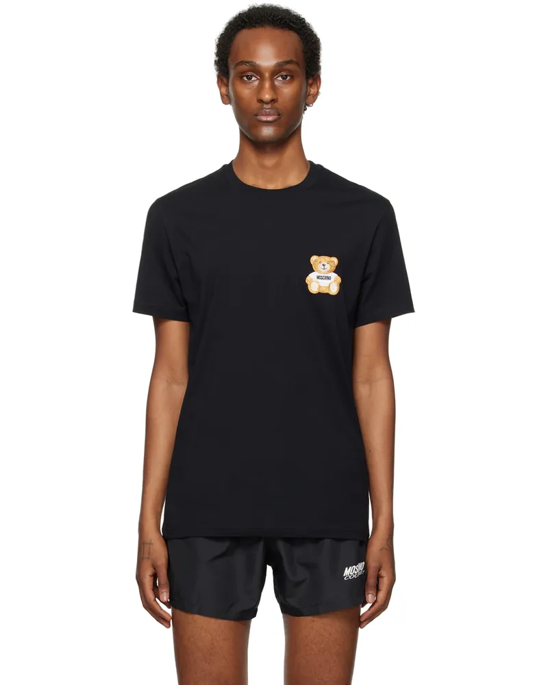 Moschino Black Teddy Patch T-Shirt V0555
