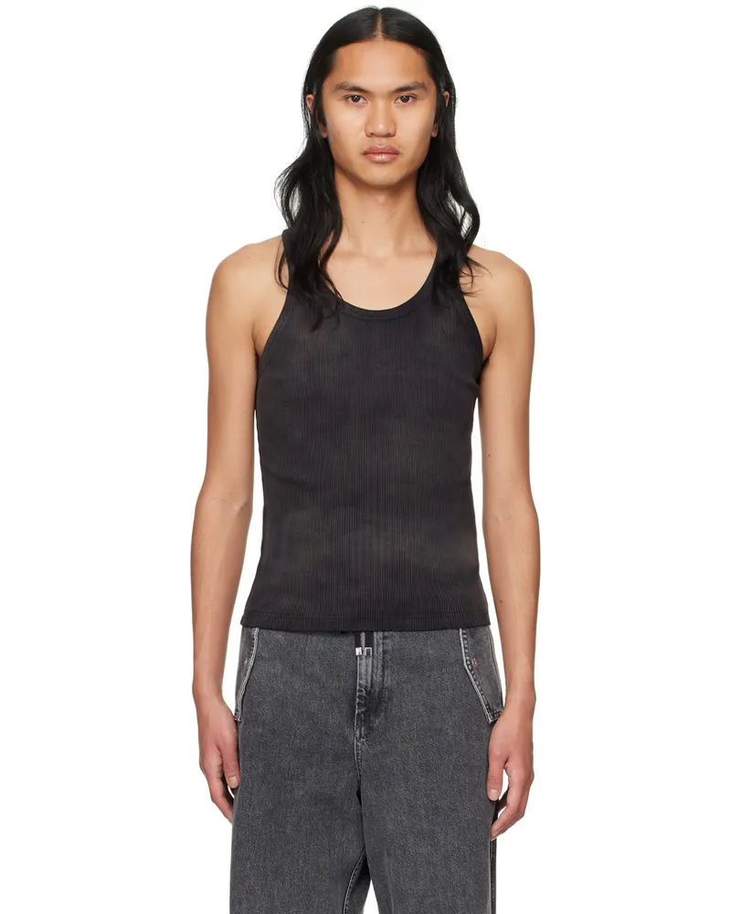 Dion Lee Black Sprayed Rivet Tank Top Washed