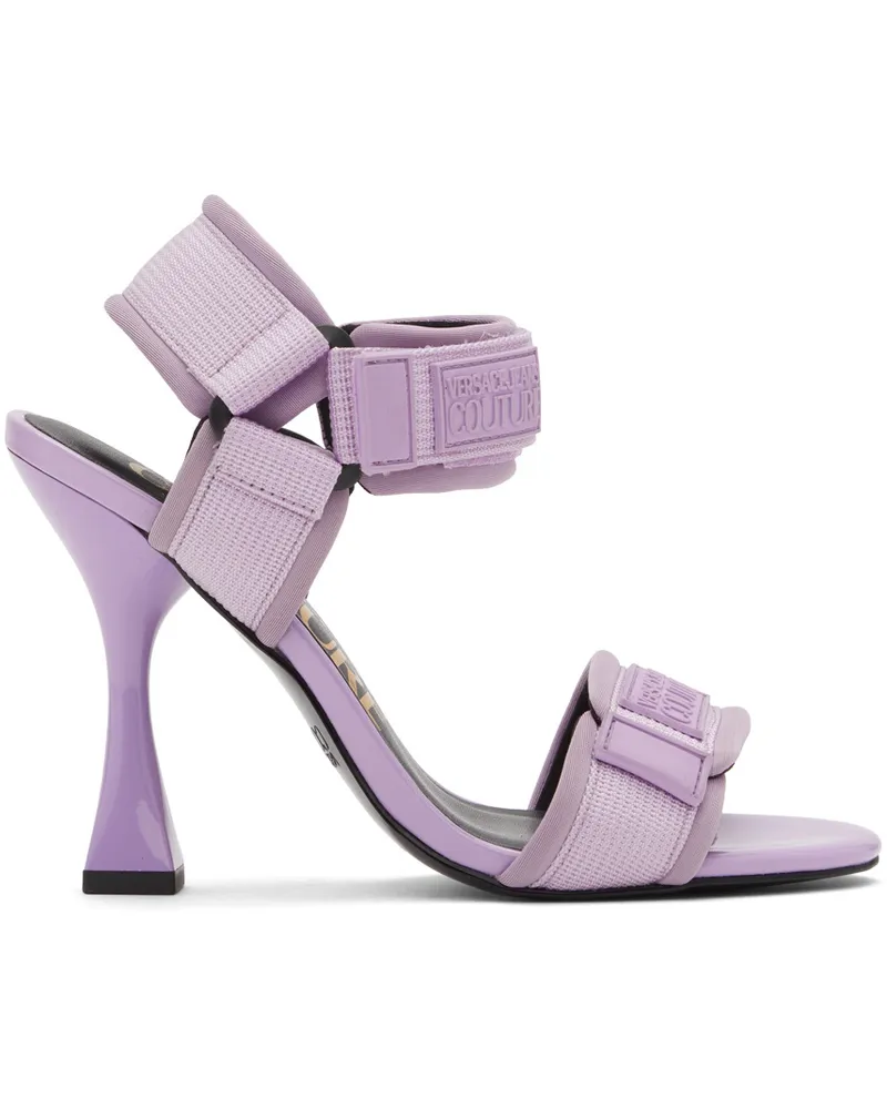 Versace Jeans Purple Flair Heeled Sandals E302