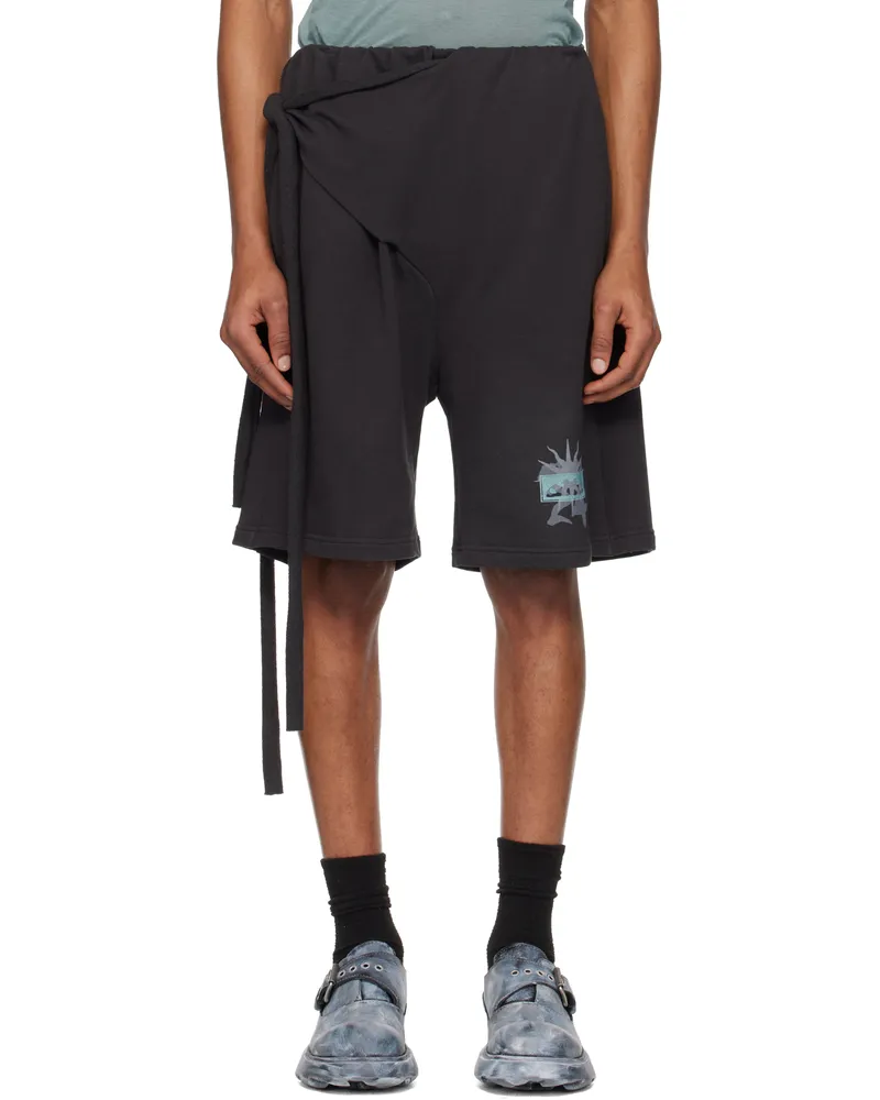 OTTOLINGER Black Wrap Track Shorts Black