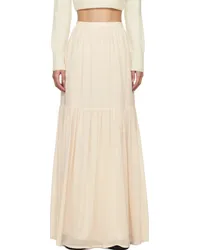 Max Mara Off-White Cafila Maxi Skirt Ivory