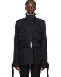 OFF-WHITE Black Belt Jacket Black