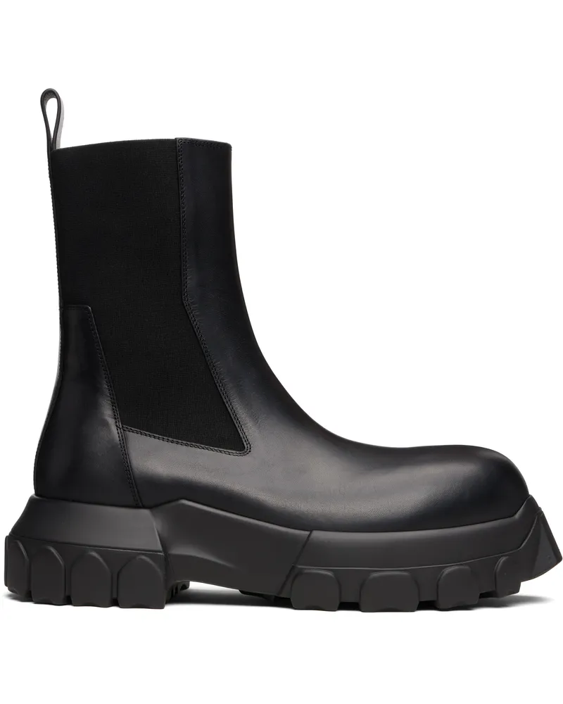 Rick Owens Black Concordians Beatle Bozo Tractor Chelsea Boots 99