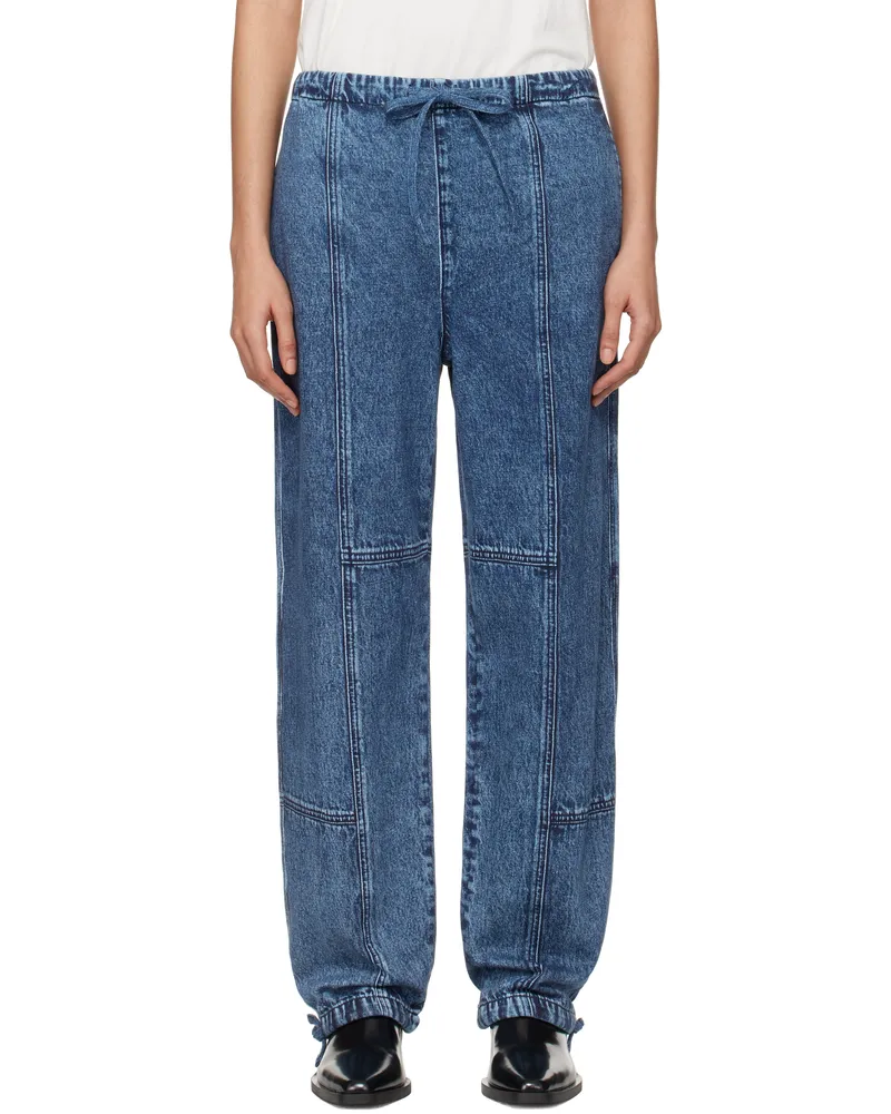 Rag & Bone Blue Miramar Fleece Jordan Lounge Pants Topaz