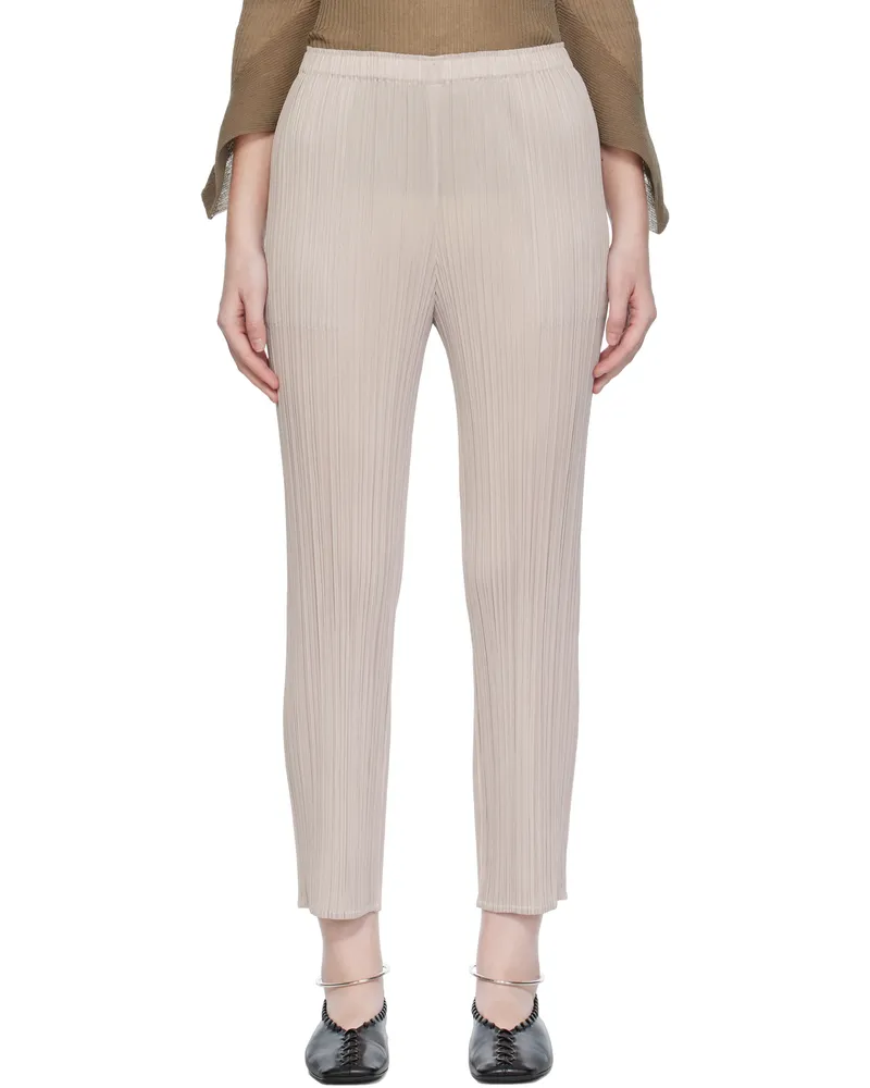 Issey Miyake Gray New Colorful Basics 4 Trousers 42