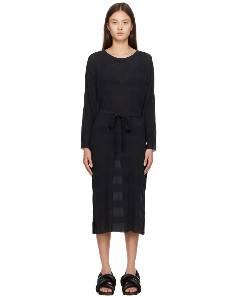Henrik Vibskov Black Grow Midi Dress Caviar