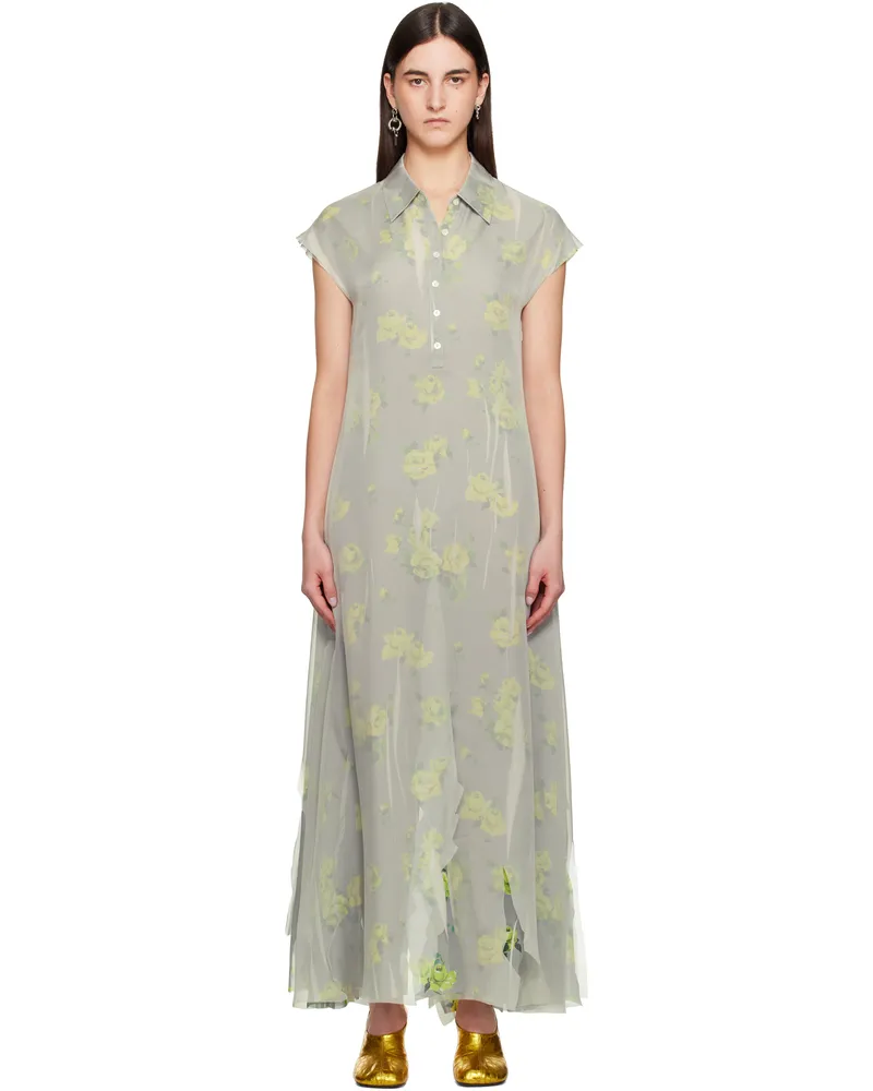 Acne Studios Gray Layered Maxi Dress Bya