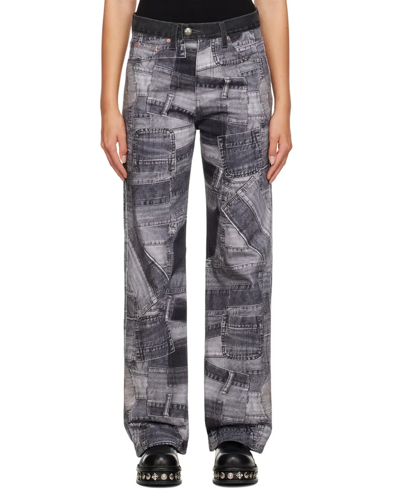 Andersson Bell Gray Patchwork Jeans Black