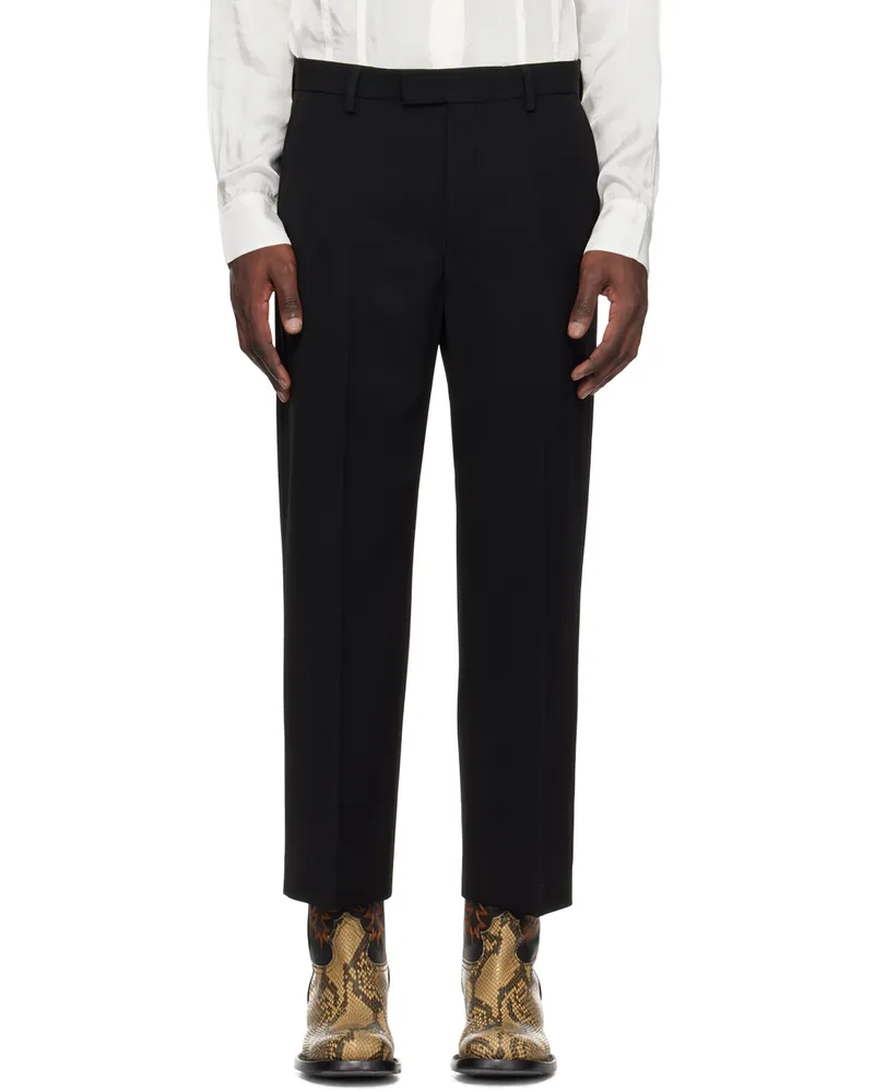 Dries van Noten Black Cropped Trousers 900