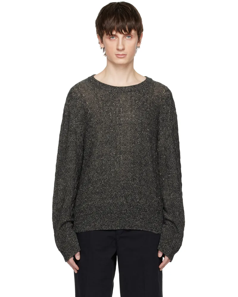 Schnayderman’s Schnayderman Gray Cable Sweater Black