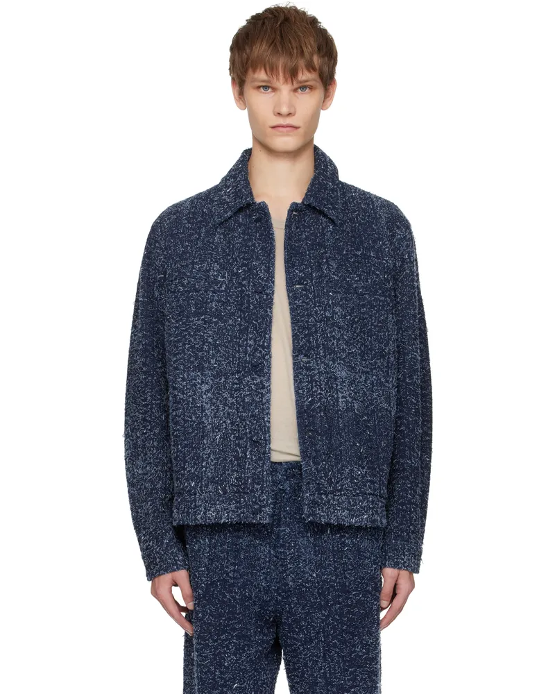 Craig Green Navy Towel Denim Jacket Indigo