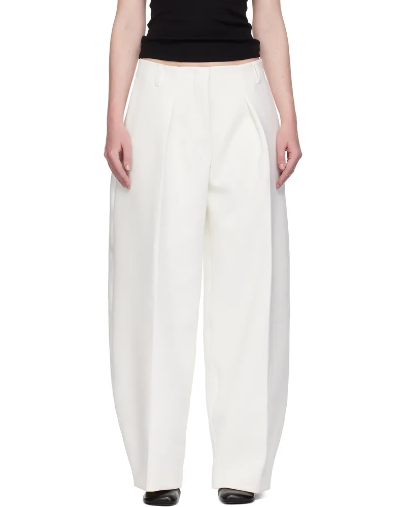 Jacquemus White La Croisière 'The Ovalo' Trousers 100