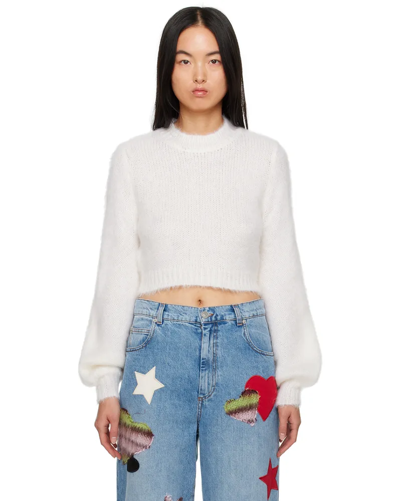 Marni Off-White Bishop Sleeves Sweater 00w01