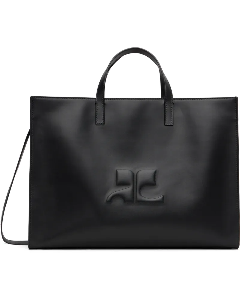 Courrèges Black Heritage AC Leather Tote 9999