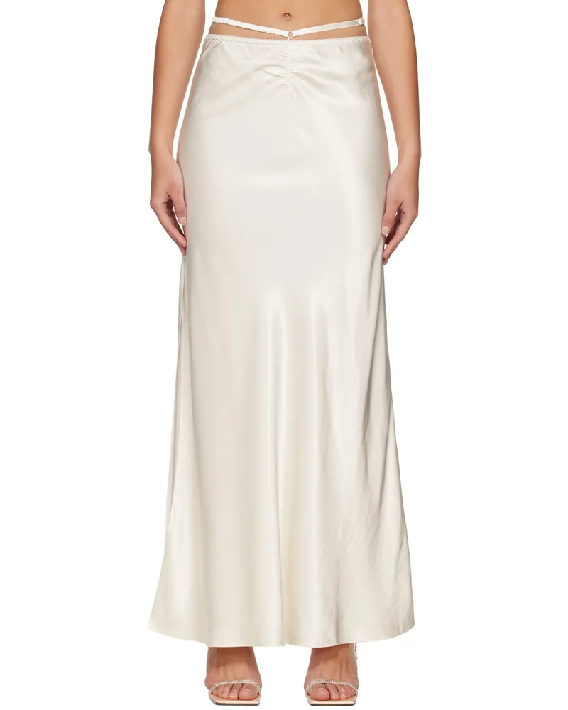 Anna October Off-White Simonett Maxi Skirt White