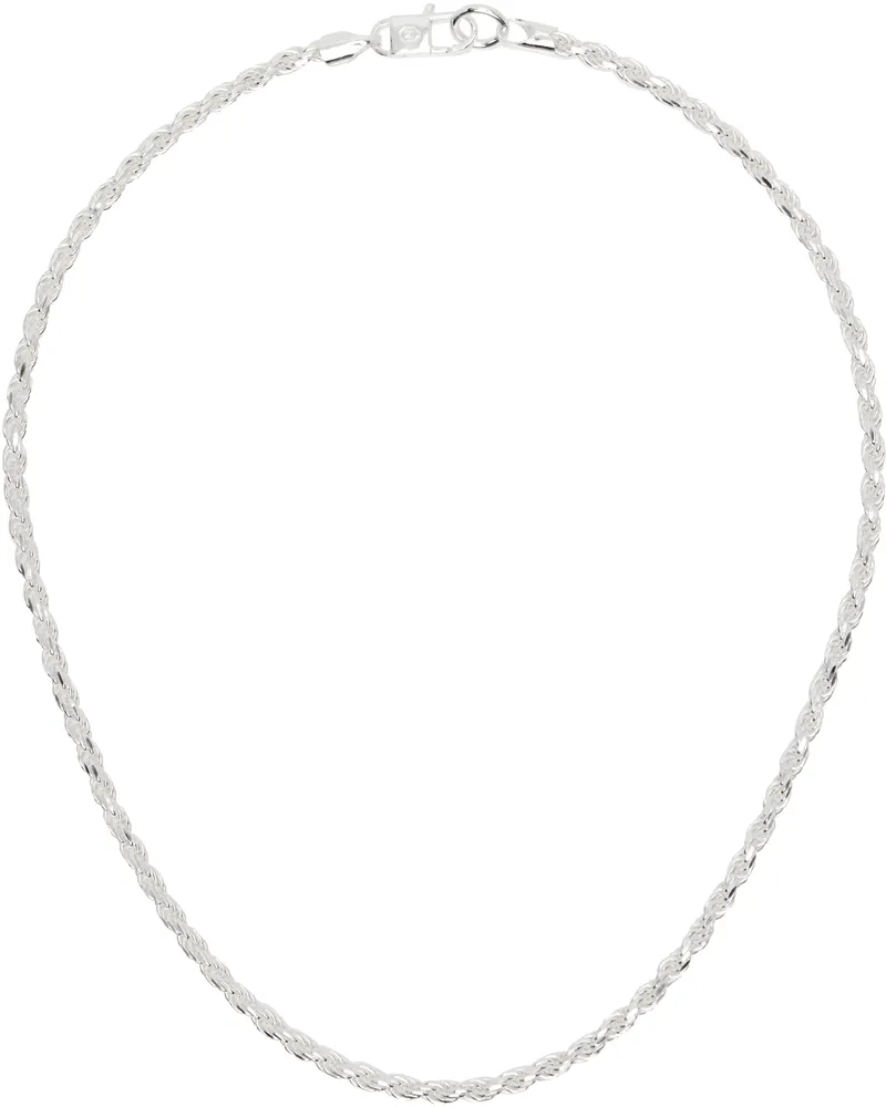 Hatton Labs Silver Twisted Rope Chain S Necklace Silver