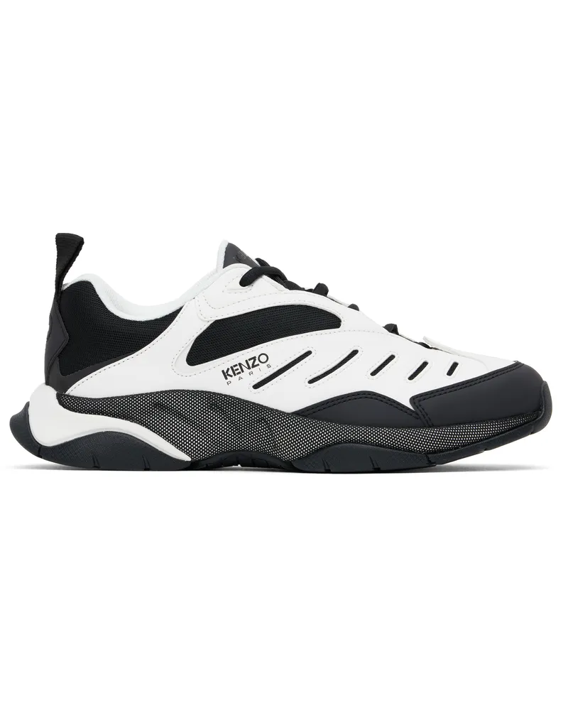 Kenzo White & Black Kenzo Paris X-Trainer Sneakers White