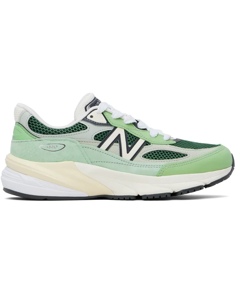 New Balance Green & Off-White 'Made in USA' 990v6 Sneakers Avocado
