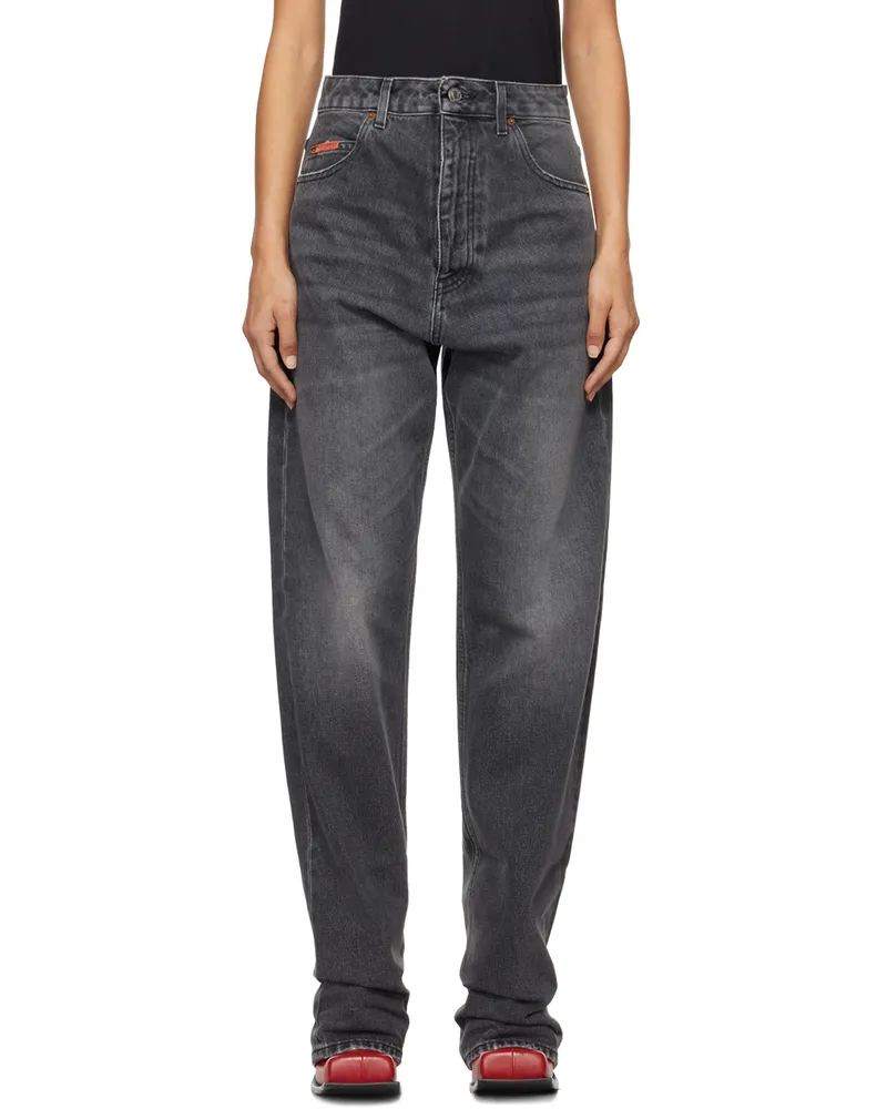 Martine Rose Black Open Fly Jeans Blk