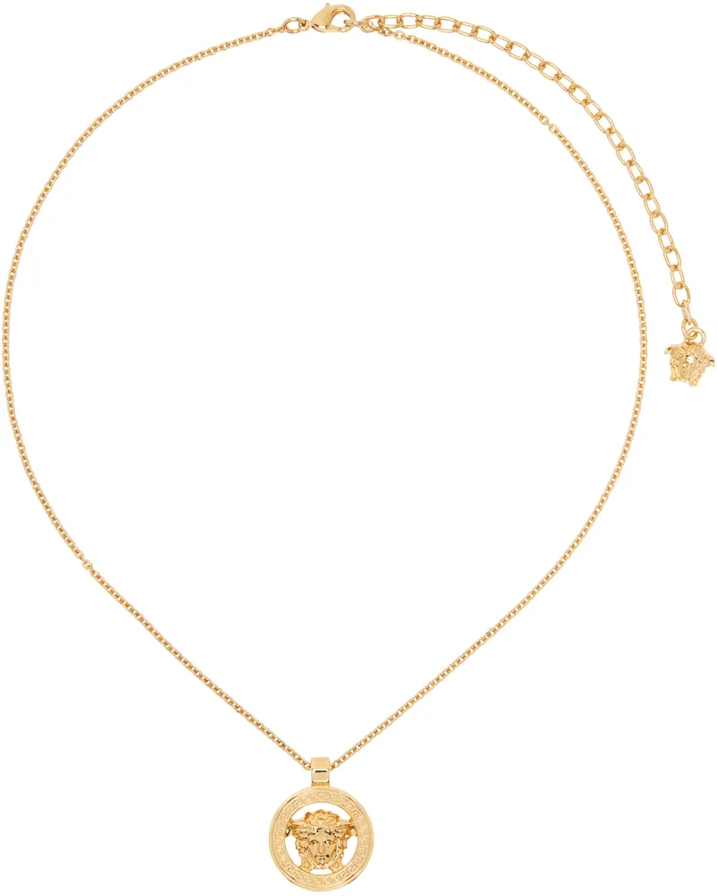 Versace Gold Medusa '95 Pendant Necklace 3j000-versace