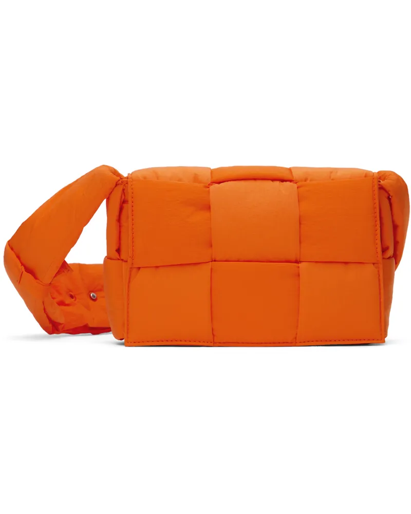 Bottega Veneta Orange Small Padded Tech Cassette Bag 7508