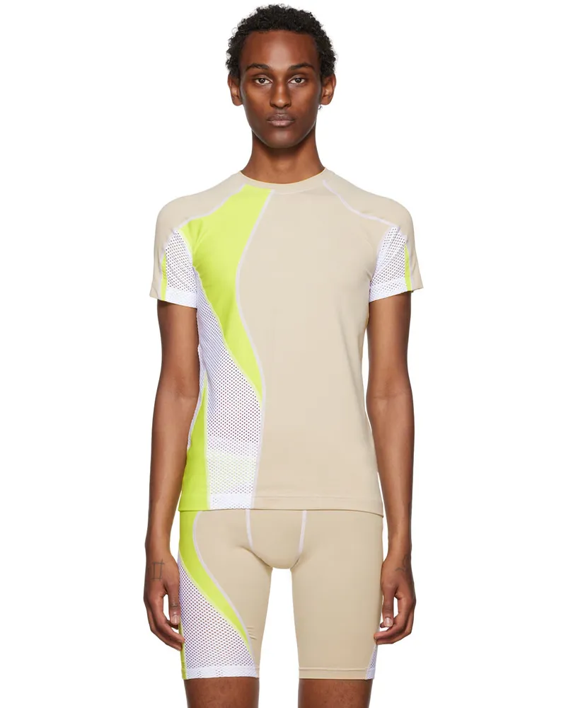 GmbH Beige Biker T-Shirt Ecru