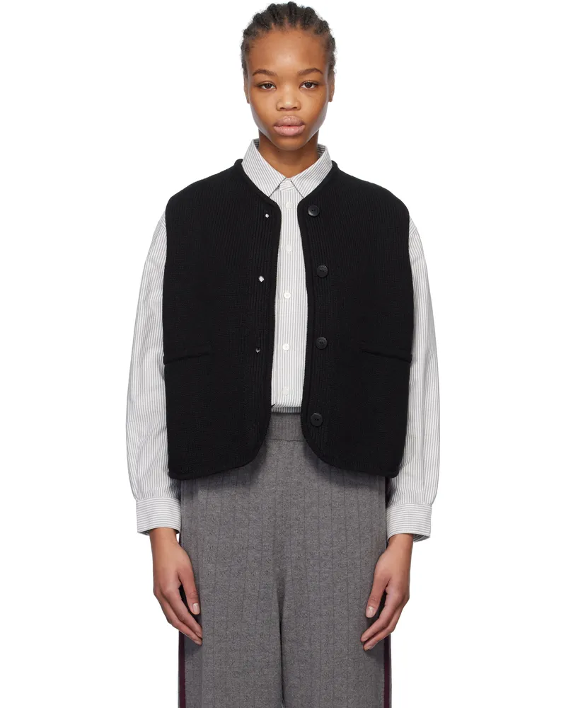 CORDERA Black Boxy Cotton Vest Black