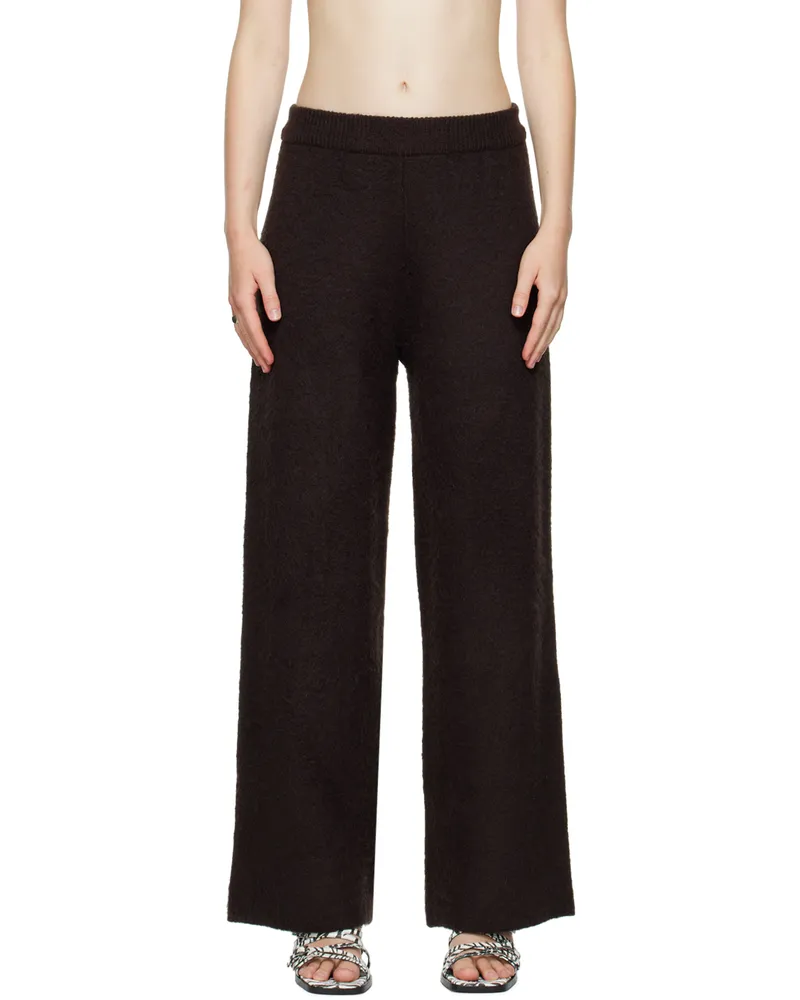 Birrot Brown Brushed Trousers Brown