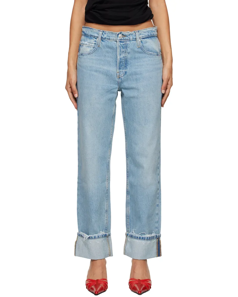 Frame Denim Blue 'The Slouchy Straight' Jeans Ziggy